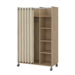 Guardaroba grande Dsesi, 48x100 h160 cm, Rovere e Beige<Dmora Best Sale
