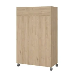 Guardaroba grande Dsesi, 48x100 h160 cm, Rovere e Beige<Dmora Best Sale