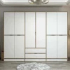 Guardaroba grande Gaspard, 277x52 h208 cm, Bianco e Oro<Dmora Cheap