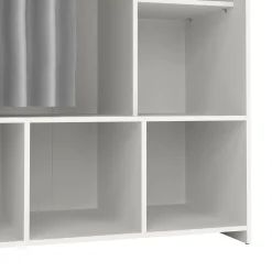 Guardaroba grande Jal, 48x105 h180 cm, Bianco e Grigio<Dmora Clearance