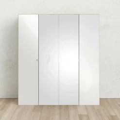 Guardaroba grande Keila, 196x60 h219 cm, Quercia e Bianco<Dmora Best