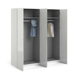 Guardaroba grande Keila, 196x60 h219 cm, Bianco<Dmora Shop
