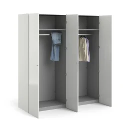 Guardaroba grande Keila, 196x60 h219 cm, Quercia e Bianco<Dmora Best