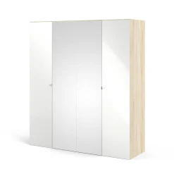 Guardaroba grande Keila, 196x60 h219 cm, Quercia e Bianco<Dmora Best