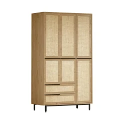 Guardaroba grande Nangka, 112x55 h196 cm, Noce e Quercia<Dmora Sale