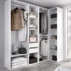 Guardaroba grande Onyok, 183x85 h205 cm, Bianco e Rovere<Dmora Hot