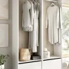 Guardaroba grande Pewa, 120x45 h205 cm, Bianco e Rovere<Dmora New