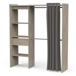 Guardaroba grande Serpentina, 167x50 h192 cm, Rovere e Bianco opaco<Dmora Best Sale