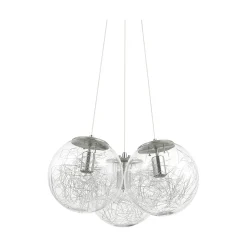 Ideal-Lux - Lampada a sospensione MAPA SAT SP3 NICKEL, 55 x 55 x h50 cm,<Dmora Clearance