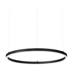 Ideal-Lux - Lampada a sospensione ORACLE SLIM SP D050 ROUND 3000K ON-OFF BK, 50 x 50 x h28 cm,<Dmora Best Sale