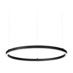 Ideal-Lux - Lampada a sospensione ORACLE SLIM SP D070 ROUND 4000K ON-OFF BK, 70 x 70 x h28 cm,<Dmora Cheap
