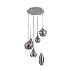 Ideal-Lux - Lampada a sospensione SOFT SP6 FUME', 60 x 60 x h56 cm,<Dmora Sale