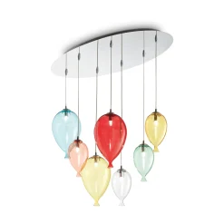 Ideal-Lux - Lampada a sospensione CLOWN SP7 COLOR, 80 x 30 x h49 cm,<Dmora Online