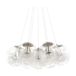 Ideal-Lux - Lampada a sospensione MAPA SAT SP7 NICKEL, 60 x 60 x h45 cm,<Dmora Cheap