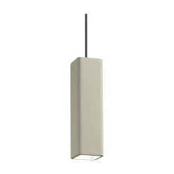 Ideal-Lux - Lampada a sospensione OAK SP1 SQUARE CEMENTO, 7 x 7 x h50 cm,<Dmora Flash Sale