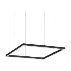 Ideal-Lux - Lampada a sospensione ORACLE SLIM SP D050 SQUARE 3000K ON-OFF BK, 50 x 50 x h28 cm,<Dmora Shop