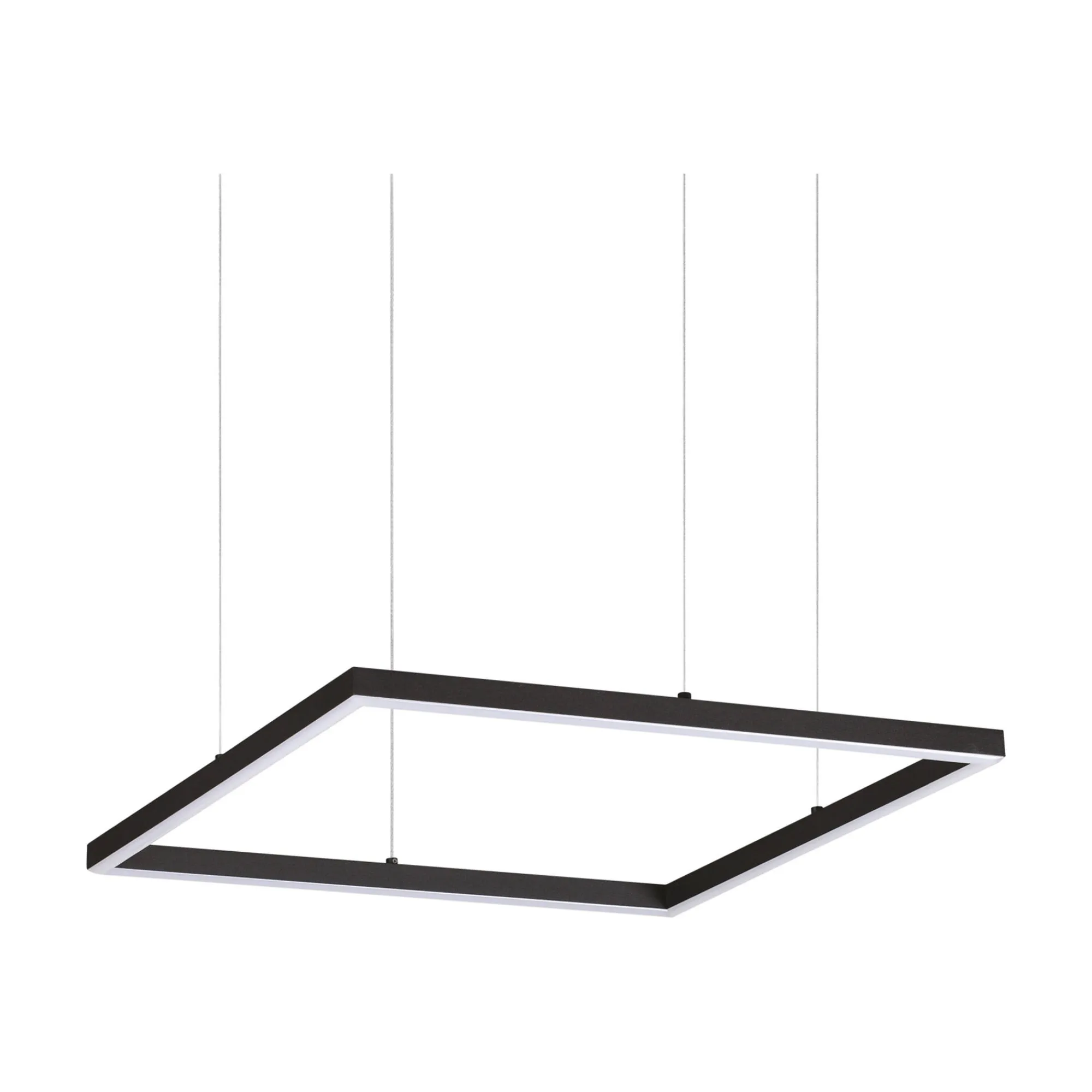 Ideal-Lux - Lampada a sospensione ORACLE SLIM SP D050 SQUARE 3000K ON-OFF BK, 50 x 50 x h28 cm,<Dmora Shop