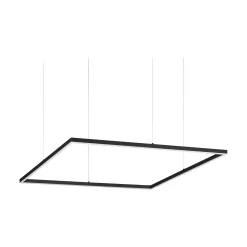 Ideal-Lux - Lampada a sospensione ORACLE SLIM SP D090 SQUARE 3000K ON-OFF BK, 90 x 90 x h28 cm,<Dmora Hot