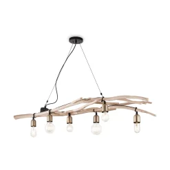 Ideal-Lux - Lampada a sospensione DRIFTWOOD SP6, 140 x 30 x h45 cm,<Dmora Online