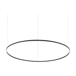 Ideal-Lux - Lampada a sospensione ORACLE SLIM SP D150 ROUND 3000K DALI BK, 150 x 150 x h28 cm,<Dmora Store