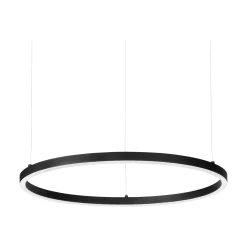 Ideal-Lux - Lampada a sospensione ORACLE SLIM SP D090 ROUND 4000K ON-OFF BK, 90 x 90 x h28 cm,<Dmora Best