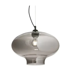 Ideal-Lux - Lampada a sospensione BISTRO' SP1 ROUND FUME', 40 x 40 x h55 cm,<Dmora Flash Sale
