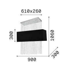 Ideal-Lux - Lampada a sospensione PHOENIX SP5 , 90 x 30 x h55 cm,<Dmora Fashion