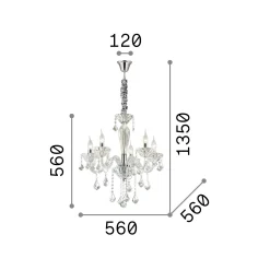 Ideal-Lux - Lampada a sospensione TIEPOLO SP8, 70 x 70 x h85 cm,<Dmora Best Sale