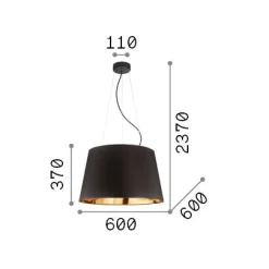Ideal-Lux - Lampada a sospensione NORDIK SP6, 60 x 60 x h62 cm,<Dmora Cheap