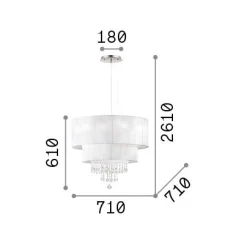 Ideal-Lux - Lampada a sospensione OPERA SP6, 71 x 71 x h86 cm,<Dmora Best