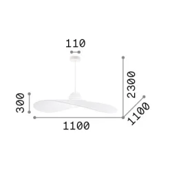Ideal-Lux - Lampada a sospensione MADAME SP1 , 110 x 110 x h55 cm,<Dmora Shop