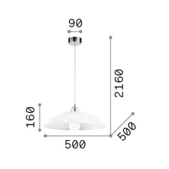 Ideal-Lux - Lampada a sospensione LANA SP1, 50 x 50 x h41 cm,<Dmora Sale