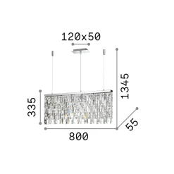 Ideal-Lux - Lampada a sospensione ELISIR SP6 , 80 x 6 x h59 cm,<Dmora Best