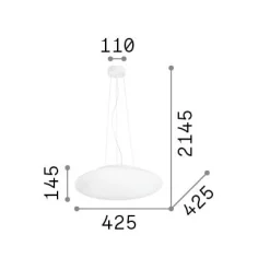 Ideal-Lux - Lampada a sospensione SMARTIES SP3 D42, 43 x 43 x h40 cm,<Dmora Online