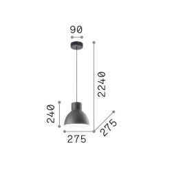Ideal-Lux - Lampada a sospensione METRO SP1, 28 x 28 x h49 cm,<Dmora Best