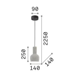 Ideal-Lux - Lampada a sospensione OIL-3 SP1, 14 x 14 x h50 cm,<Dmora Sale