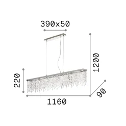 Ideal-Lux - Lampada a sospensione GIADA SP7, 116 x 9 x h47 cm,<Dmora Best Sale