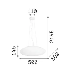 Ideal-Lux - Lampada a sospensione SMARTIES SP3 D50, 50 x 50 x h40 cm,<Dmora Cheap