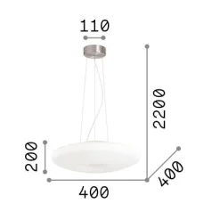 Ideal-Lux - Lampada a sospensione GLORY SP3 D40, 40 x 40 x h45 cm,<Dmora Store