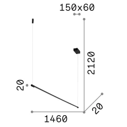 Ideal-Lux - Lampada a sospensione YOKO SP , 146 x 2 x h27 cm,<Dmora Outlet