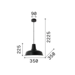 Ideal-Lux - Lampada a sospensione MOBY SP1 , 35 x 35 x h48 cm,<Dmora Discount