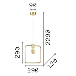 Ideal-Lux - Lampada a sospensione ABC SP1 SQUARE, 29 x 12 x h54 cm,<Dmora Best Sale