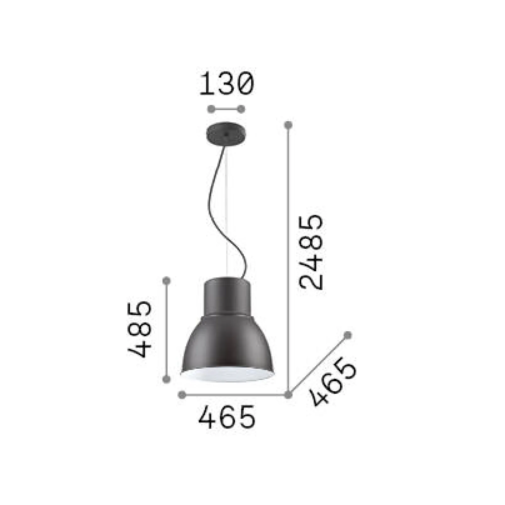 Ideal-Lux - Lampada a sospensione BREEZE SP1 BIG, 47 x 47 x h74 cm,<Dmora Outlet