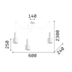 Ideal-Lux - Lampada a sospensione HOLLY SP3 , 60 x 24 x h50 cm,<Dmora Flash Sale