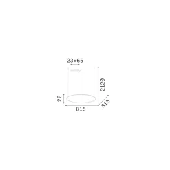 Ideal-Lux - Lampada a sospensione HULAHOOP SP D081, 82 x 82 x h27 cm,<Dmora Flash Sale