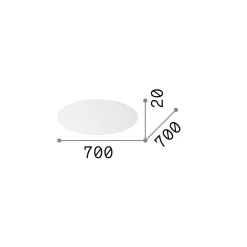 Ideal-Lux - Lampada a sospensione SET UP DISCO ACRILICO D70, 70 x 70 x h2 cm,<Dmora Cheap