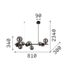 Ideal-Lux - Lampada a sospensione PERLAGE SP10 , 81 x 30 x h59 cm,<Dmora Outlet