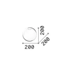 Ideal-Lux - Lampada a sospensione RUBBER VETRO D20 , 20 x 20 x h20 cm,<Dmora Best