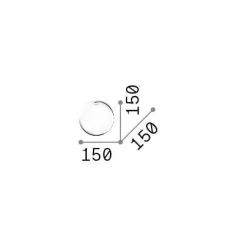 Ideal-Lux - Lampada a sospensione RUBBER VETRO D15 , 15 x 15 x h15 cm,<Dmora Best
