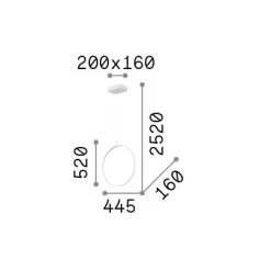 Ideal-Lux - Lampada a sospensione CIRCUS SP D44, 45 x 16 x h77 cm,<Dmora Online